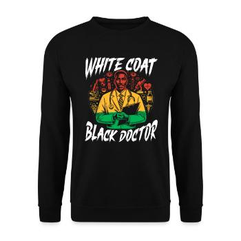 Schwarze Geschichte Afroamerikaner Arzt Doktor - Unisex Pullover - Schwarz - Vorne - Alina (178cm) & Michal (187cm)