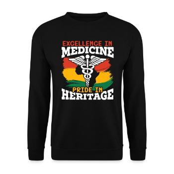Schwarze Geschichte Afroamerikaner Arzt Doktor - Unisex Pullover - Schwarz - Vorne - Alina (178cm) & Michal (187cm)