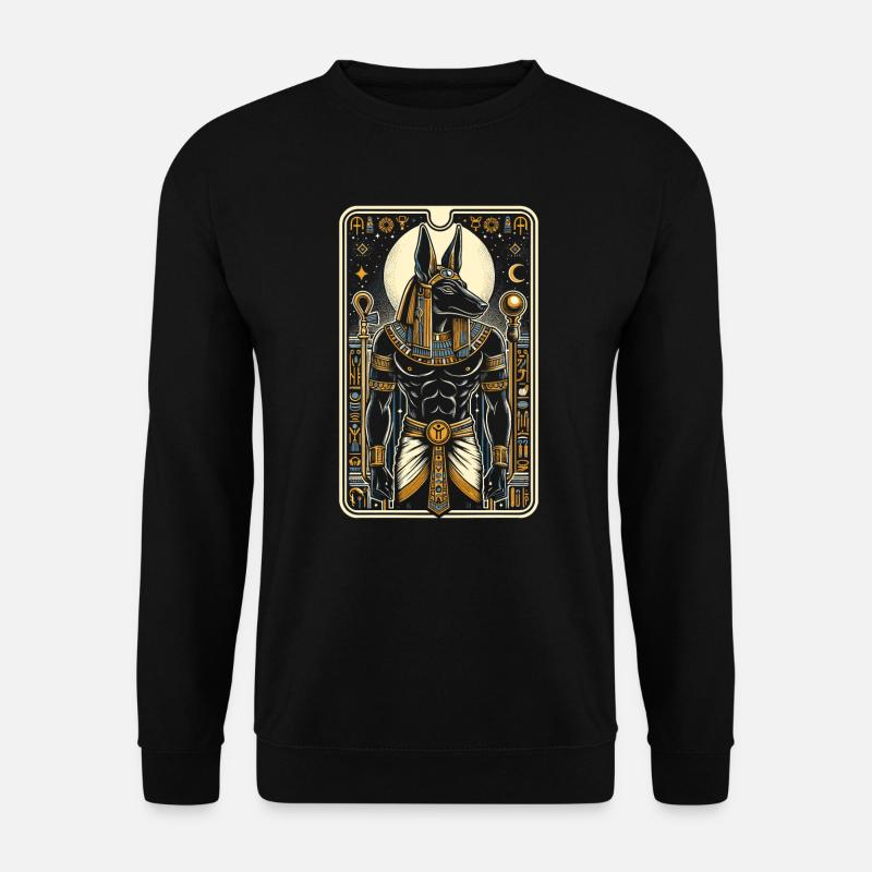 Anubis Ägyptischer Gott Mythologie Ägypten Pharao - Unisex Pullover - Schwarz