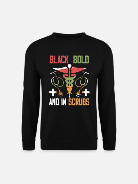 Black History Black Pride Arzt Krankenschwester - Unisex Pullover - Schwarz