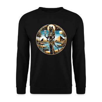Bastet Cat Déesse Égypte Mythologie égyptienne - Sweat-shirt Unisexe - noir - Devant - Alina (178cm) & Michal (187cm)
