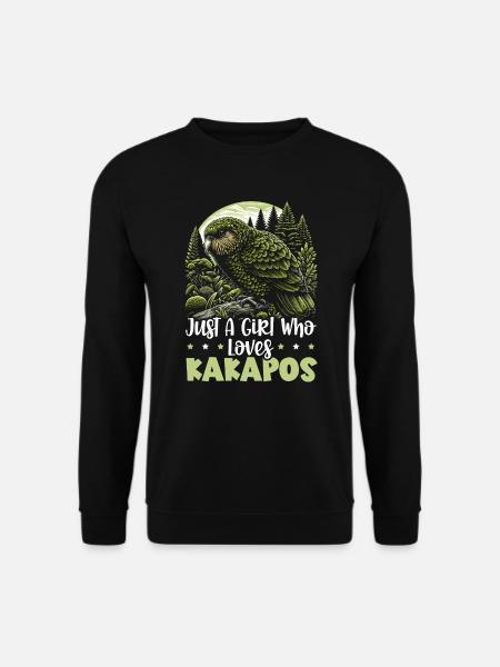 Kakapo Lover New Zealand Owl Parrot Bird - Unisex Sweatshirt - black