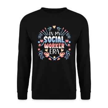 Social Service, Social Worker, Street Worker - Unisex Sweatshirt - black - Front - Alina (178cm) & Michal (187cm)