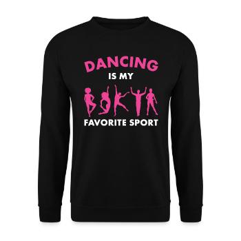 Dancing Is My Favorite Sport Dancer - Unisex Sweatshirt - black - Front - Alina (178cm) & Michal (187cm)