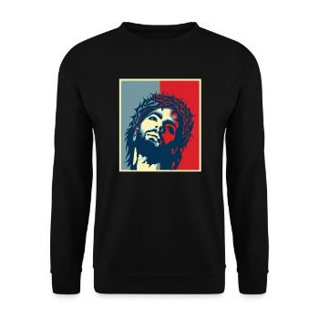 Team Jesus Christ Christianity Religion Christ - Unisex Sweatshirt - black - Front - Alina (178cm) & Michal (187cm)