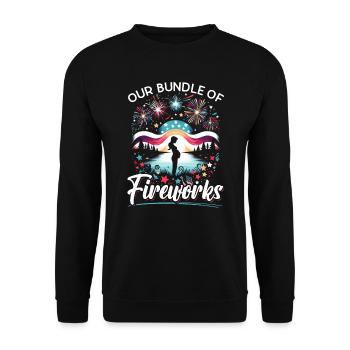 Pregnancy Mother Baby - Unisex Sweatshirt - black - Front - Alina (178cm) & Michal (187cm)