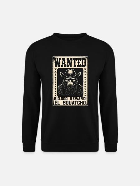 Western Bigfoot Lover Sasquatch Yeti - Unisex Sweatshirt - black