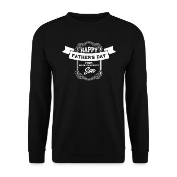 Happy Father's Day from your favorite son - Unisex Sweatshirt - black - Front - Alina (178cm) & Michal (187cm)