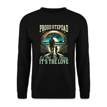 Father's Day, Stepdad, Fatherhood, Best Dad - Unisex Sweatshirt - black - Front - Alina (178cm) & Michal (187cm)