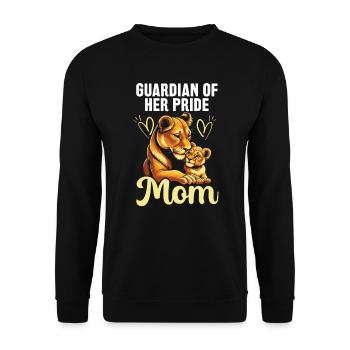 Mother's Day Lion Lover Best Mom - Unisex Sweatshirt - black - Front - Alina (178cm) & Michal (187cm)