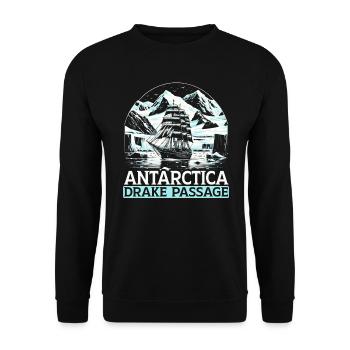 Strait Antarctica Expedition - Unisex Sweatshirt - black - Front - Alina (178cm) & Michal (187cm)