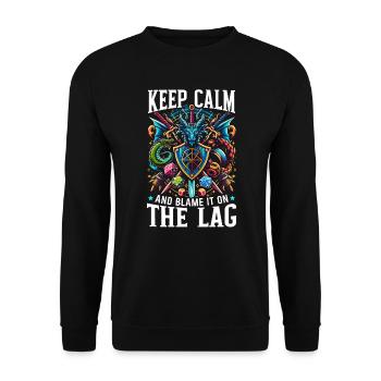 Rpg gamer gaming video game role-playing game - Unisex Sweatshirt - black - Front - Alina (178cm) & Michal (187cm)