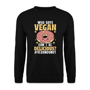 Nationaler Donut-tag, Donut-liebhaber, - Unisex Pullover - Schwarz - Vorne - Alina (178cm) & Michal (187cm)