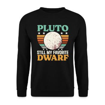 Pluto, planet, astronomy, space astronomer, astronaut - Unisex Sweatshirt - black - Front - Alina (178cm) & Michal (187cm)