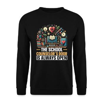 Schulberater Job Arbeit Berufsberatung - Unisex Pullover - Schwarz - Vorne - Alina (178cm) & Michal (187cm)