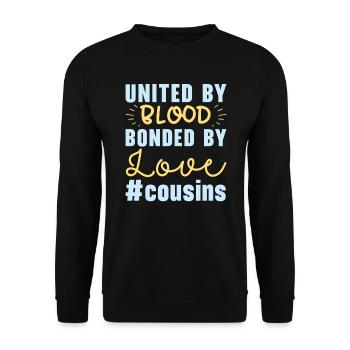 Cousin crew, best cousin ever, - Unisex Sweatshirt - black - Front - Alina (178cm) & Michal (187cm)