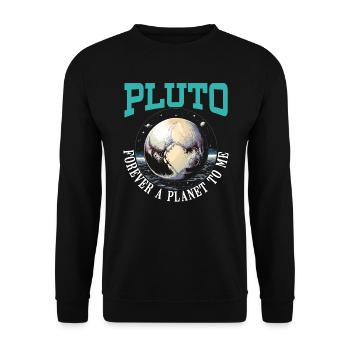 Pluto, planet, astronomy, space astronomer, astronaut - Unisex Sweatshirt - black - Front - Alina (178cm) & Michal (187cm)