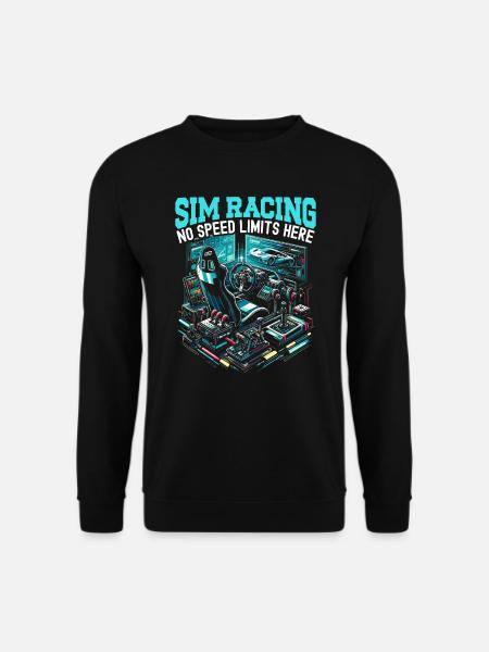Sim Racing Sirm Racer Rennsimulation Simracing - Unisex Pullover - Schwarz