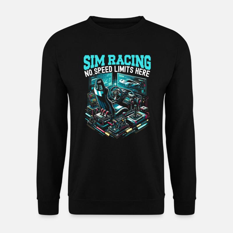 Sim Racing Sirm Racer Rennsimulation Simracing - Unisex Pullover - Schwarz