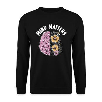 mental health awareness, - Unisex Sweatshirt - black - Front - Alina (178cm) & Michal (187cm)