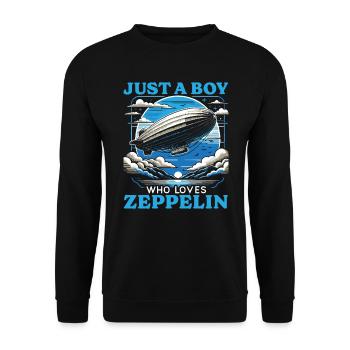 Zeppelin for Boys - Unisex Sweatshirt - black - Front - Alina (178cm) & Michal (187cm)