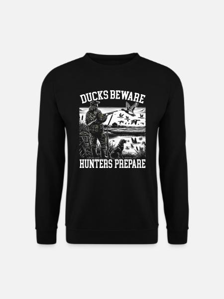 Entenjäger Duckaholic Wasservögel Entenjagd - Unisex Pullover - Schwarz