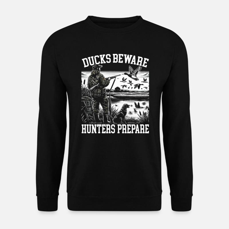 Entenjäger Duckaholic Wasservögel Entenjagd - Unisex Pullover - Schwarz