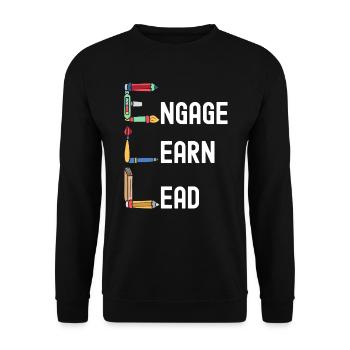 Teachers English Teacher Lessons - Unisex Sweatshirt - black - Front - Alina (178cm) & Michal (187cm)