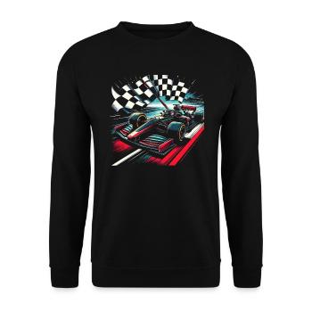 Racing enthusiast racing enthusiast Car racing driver - Unisex Sweatshirt - black - Front - Alina (178cm) & Michal (187cm)