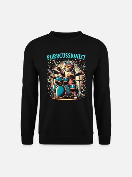 Animal drummer, percussion musician - Unisex Sweatshirt - black