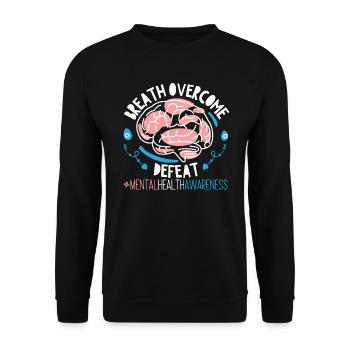 Mental Health Awareness - Unisex Sweatshirt - black - Front - Alina (178cm) & Michal (187cm)