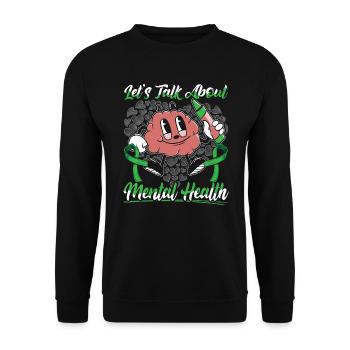 Mental Health Awareness - Unisex Sweatshirt - black - Front - Alina (178cm) & Michal (187cm)