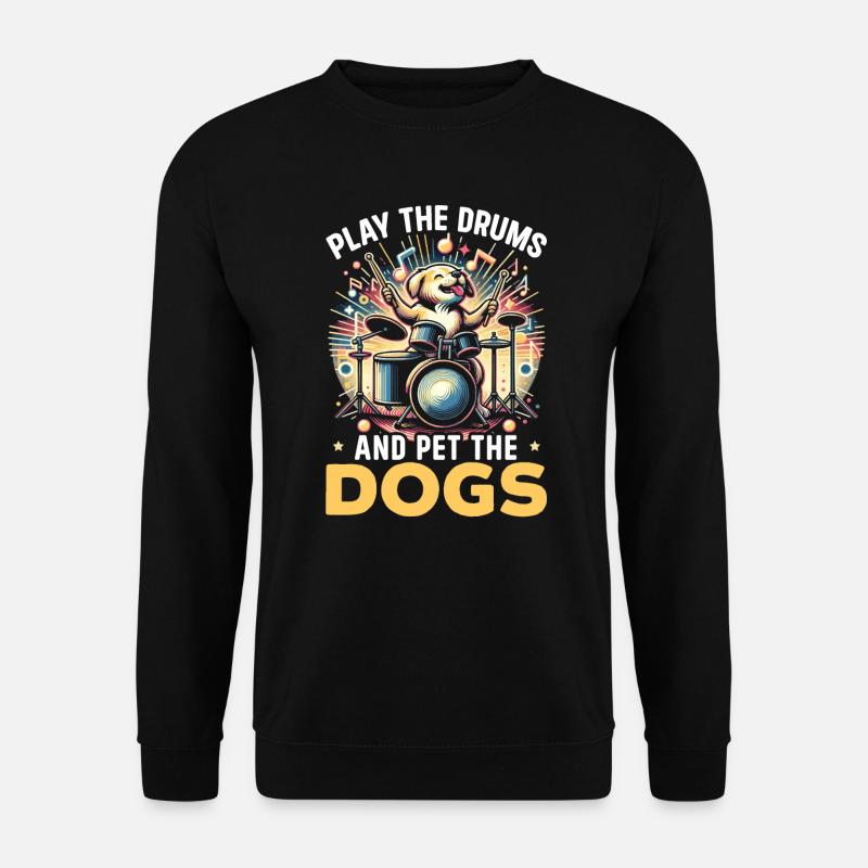 Batteur animalier, percussionniste, - Sweat-shirt Unisexe - noir