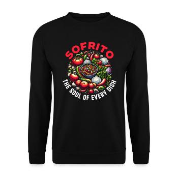 Sofrito Foodie, foodie de la cuisine espagnole - Sweat-shirt Unisexe - noir - Devant - Alina (178cm) & Michal (187cm)
