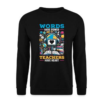 Ell-lehrer, Der Englischlerner Unterrichtet - Unisex Pullover - Schwarz - Vorne - Alina (178cm) & Michal (187cm)