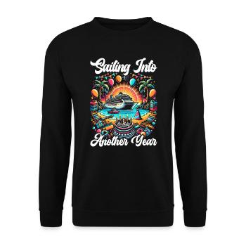 Cruise Ship Cruise Boat Trip - Unisex Sweatshirt - black - Front - Alina (178cm) & Michal (187cm)