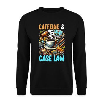 Lawyer Assistant Job Occupation Coffee Lover Funny - Unisex Sweatshirt - black - Front - Alina (178cm) & Michal (187cm)