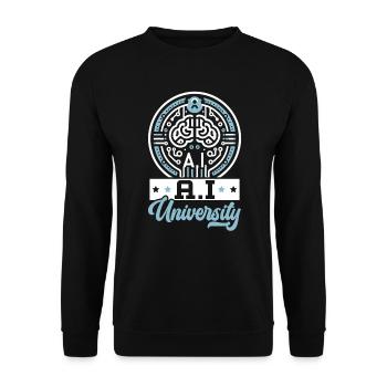 Artificial Intelligence AI Technology Machine - Unisex Sweatshirt - black - Front - Alina (178cm) & Michal (187cm)