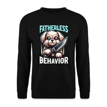 Funny dog humor sarcasm dog lover - Unisex Sweatshirt - black - Front - Alina (178cm) & Michal (187cm)