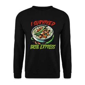Cuisine philippine Pinoy Food Philippines Bicol - Sweat-shirt Unisexe - noir - Devant - Alina (178cm) & Michal (187cm)