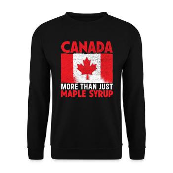 Fête du Canada Pays Nationalité Feuille d’érable Canadien - Sweat-shirt Unisexe - noir - Devant - Alina (178cm) & Michal (187cm)