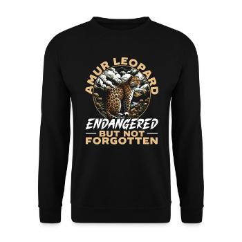Endangered species, animal lovers, animal welfare - Unisex Sweatshirt - black - Front - Alina (178cm) & Michal (187cm)