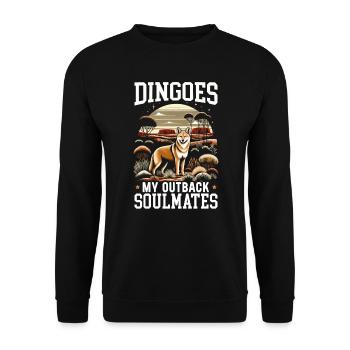Dingo-liebhaber Westaustralien-tier-hundedingos - Unisex Pullover - Schwarz - Vorne - Alina (178cm) & Michal (187cm)