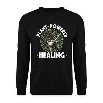 Herbalism, Herbal Medicine, Natural Healing - Unisex Sweatshirt - black - Front - Alina (178cm) & Michal (187cm)