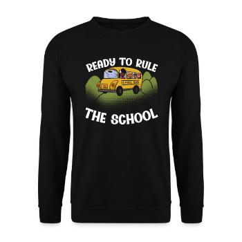 Retour À l’école Vêtements Éducation Enseignants Étudiants - Sweat-shirt Unisexe - noir - Devant - Alina (178cm) & Michal (187cm)