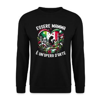 Muttertag Beste Mama Italien Geschenk - Unisex Pullover - Schwarz - Vorne - Alina (178cm) & Michal (187cm)