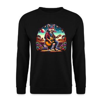 Dingo Lover Western Australia Animal Dog Dingos - Unisex Pullover - Schwarz - Vorne - Alina (178cm) & Michal (187cm)