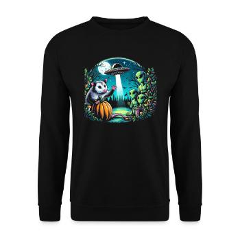 Lustige Opossum-wildtier-tierliebhaber-müllkatze - Unisex Pullover - Schwarz - Vorne - Alina (178cm) & Michal (187cm)