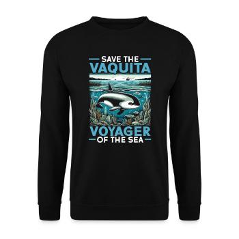 Endangered species, animal lovers, animal welfare - Unisex Sweatshirt - black - Front - Alina (178cm) & Michal (187cm)