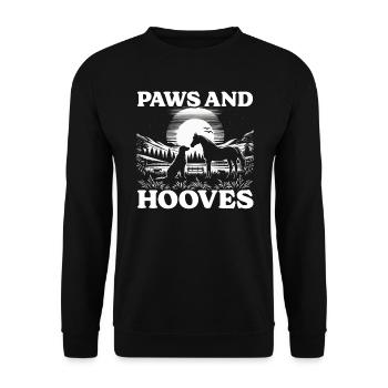 Chevaux et Chiens Amoureux des Animaux Chevaux - Sweat-shirt Unisexe - noir - Devant - Alina (178cm) & Michal (187cm)